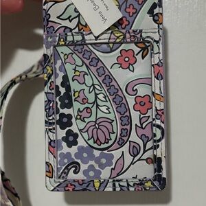 Vera Bradley Pastel Paisley ID Keychain Holder in Lavender and Mint